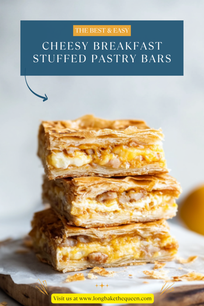 Cheesy Breakfast Stuffed Pastry Bars