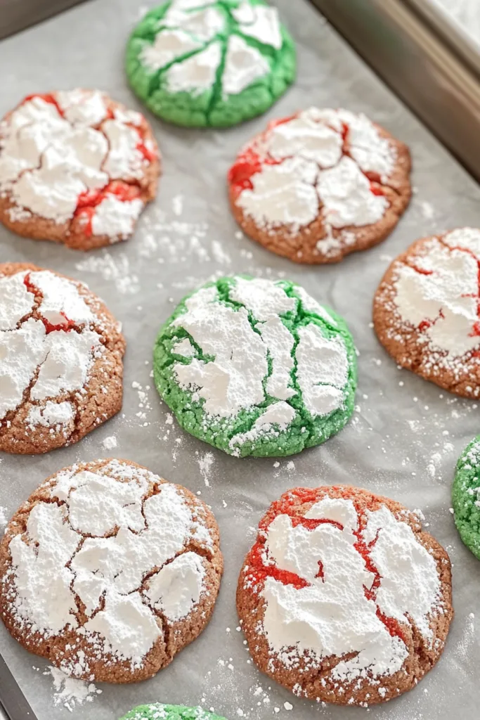 Golden, pillowy cookies showing a powdery exterior and tender texture.