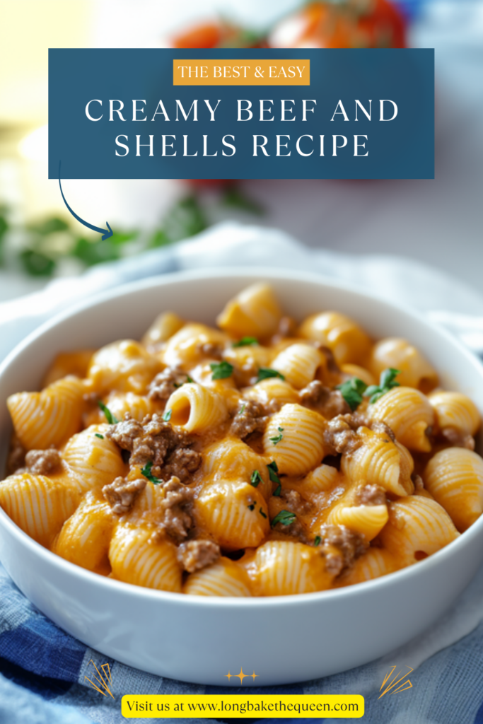 Easy Creamy Beef and Shells Recipe