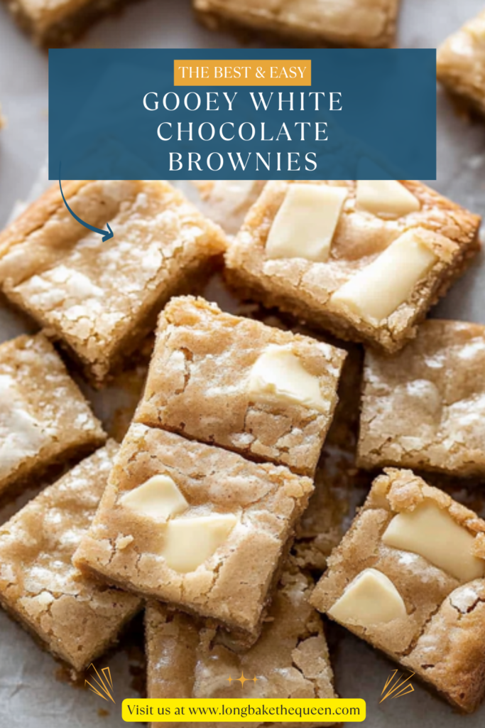 Gooey White Chocolate Brownies