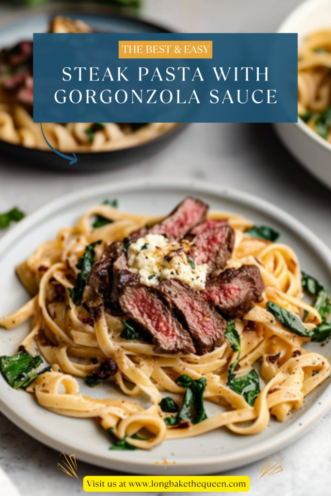 Steak Pasta with Gorgonzola Sauce