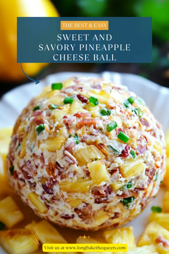 Sweet and Savory Pineapple Cheese Ball