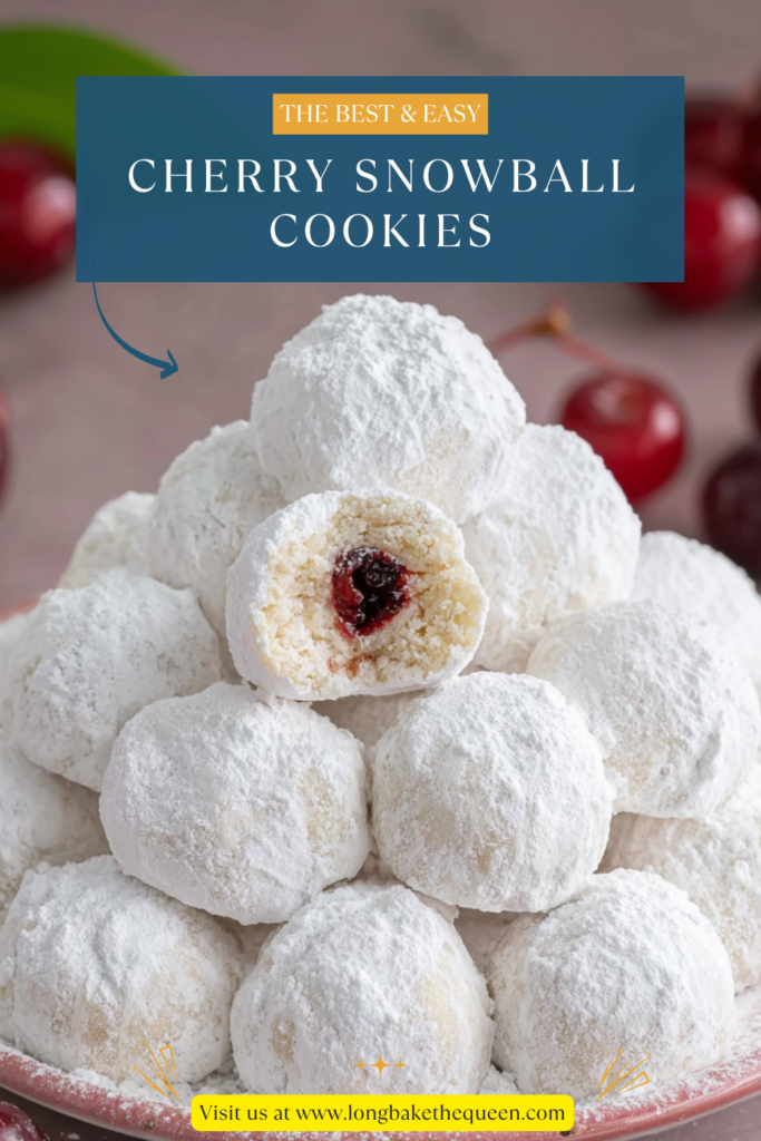 Cherry Snowball Cookies
