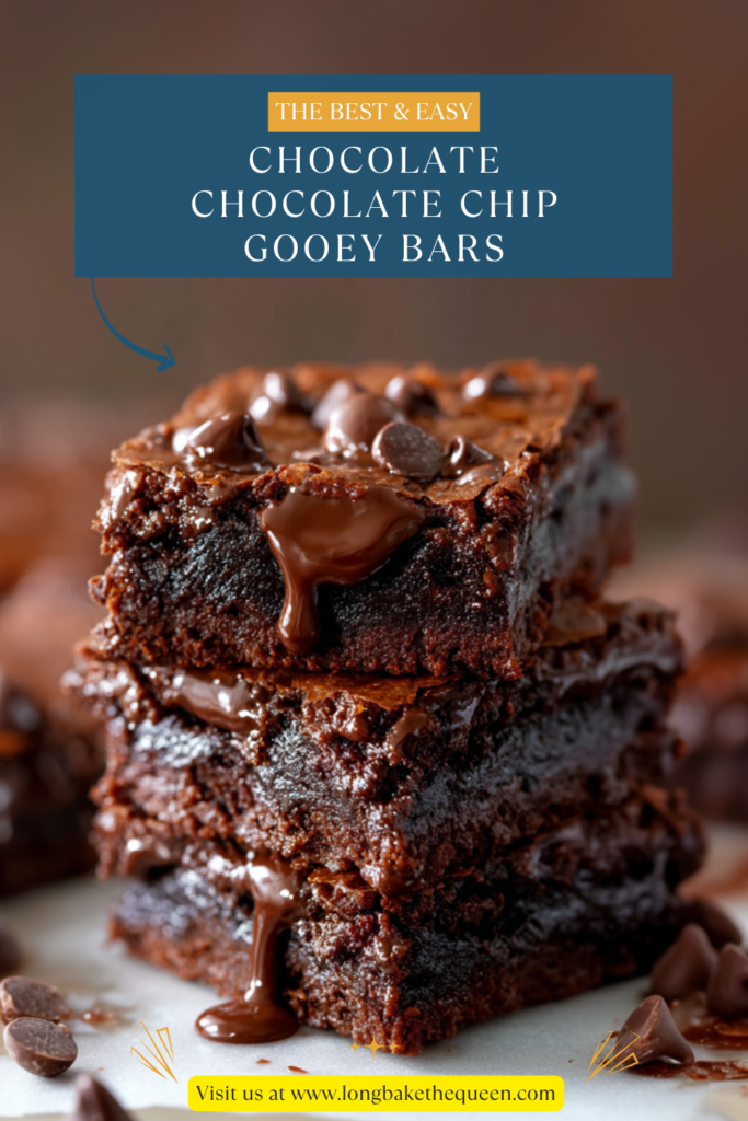 Chocolate Chocolate Chip Gooey Bars