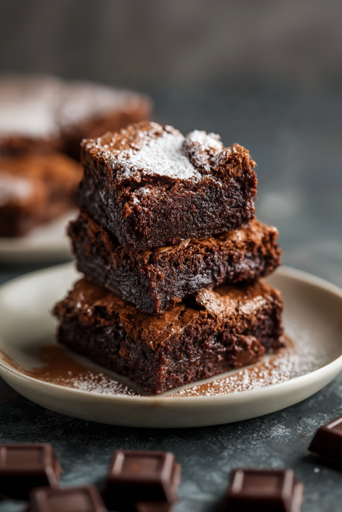A plated slice showing layers of spiced pumpkin cheesecake and decorative chocolate drizzle.