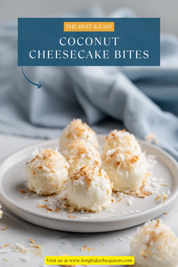 Coconut Cheesecake Bites