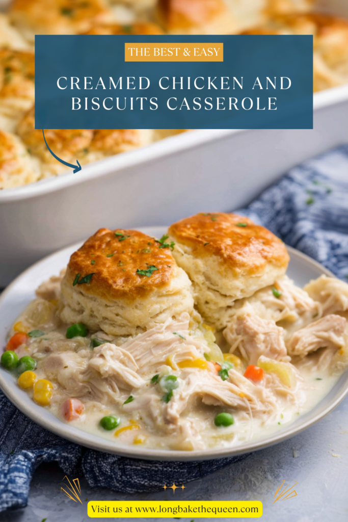 Creamed Chicken and Biscuits Casserole