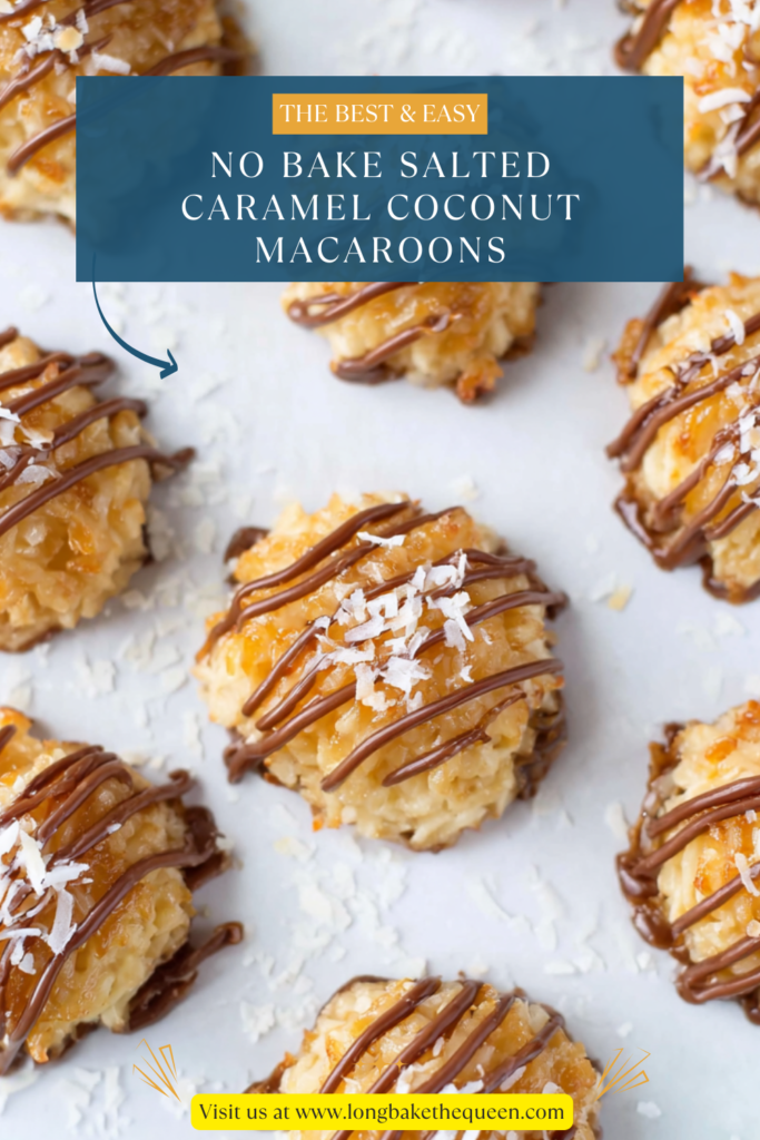 No Bake Salted Caramel Coconut Macaroons