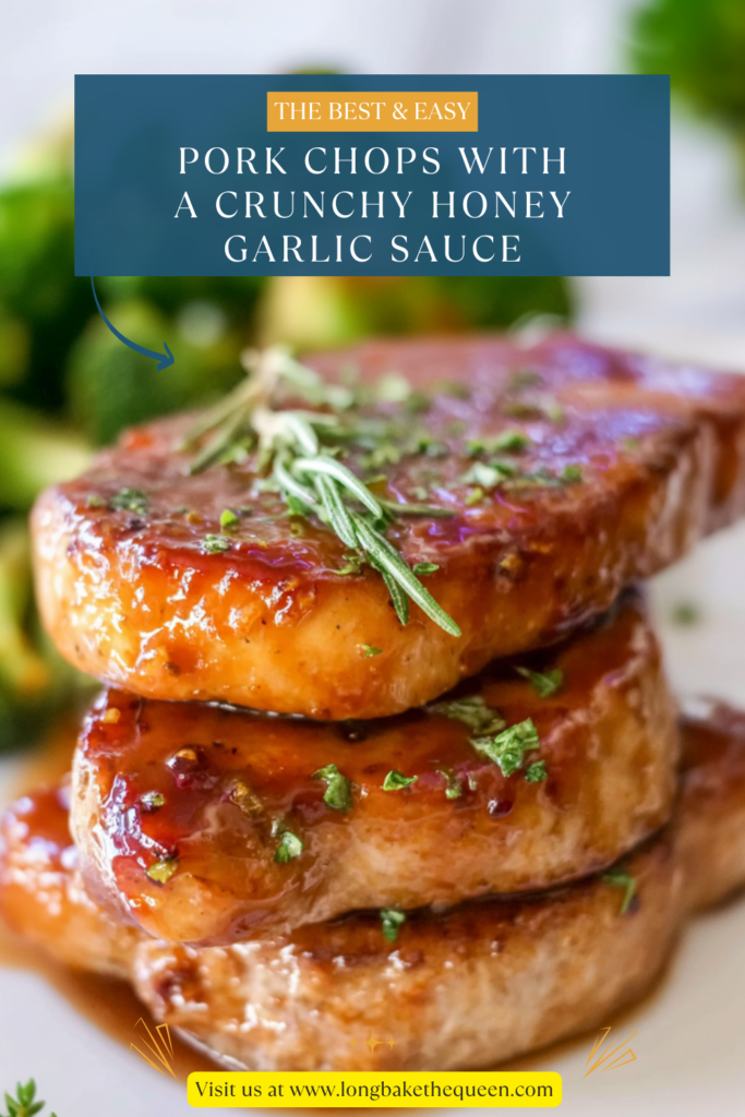 Pork Chops with a Crunchy Honey Garlic Sauce