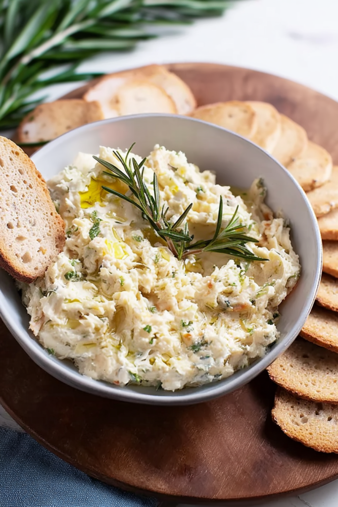 Close-up of a rich seafood butter mixture with pink shrimp pieces and chopped parsley.