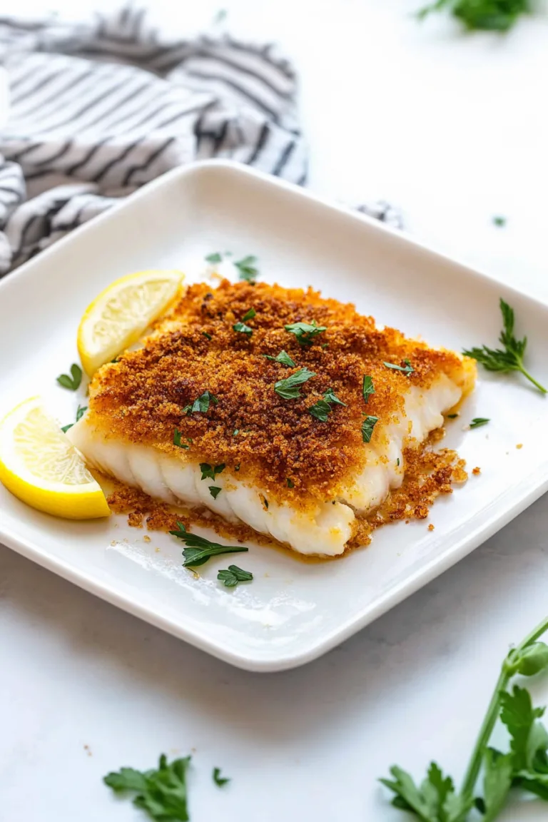 Baked Cod Topped With Ritz Cracker