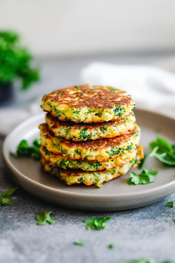 Plate of savory fritters with a crisp exterior and moist center.