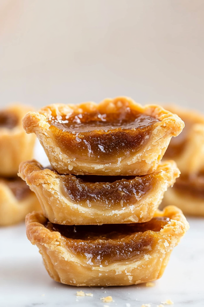 Golden-brown pastries with glossy tops, showing their gooey, sweet interior.