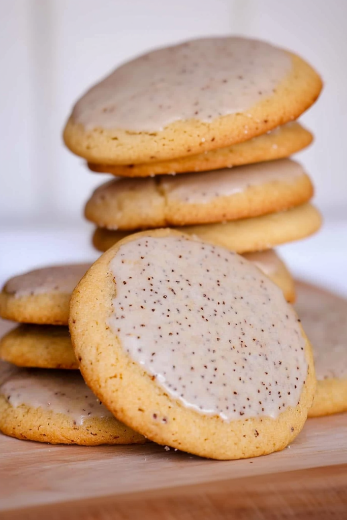 Golden sugar cookies finished with a sweet cinnamon and spice glaze.