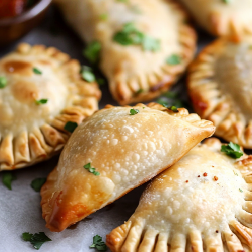 Final shot of gluten free empanadas recipe, baked until golden.