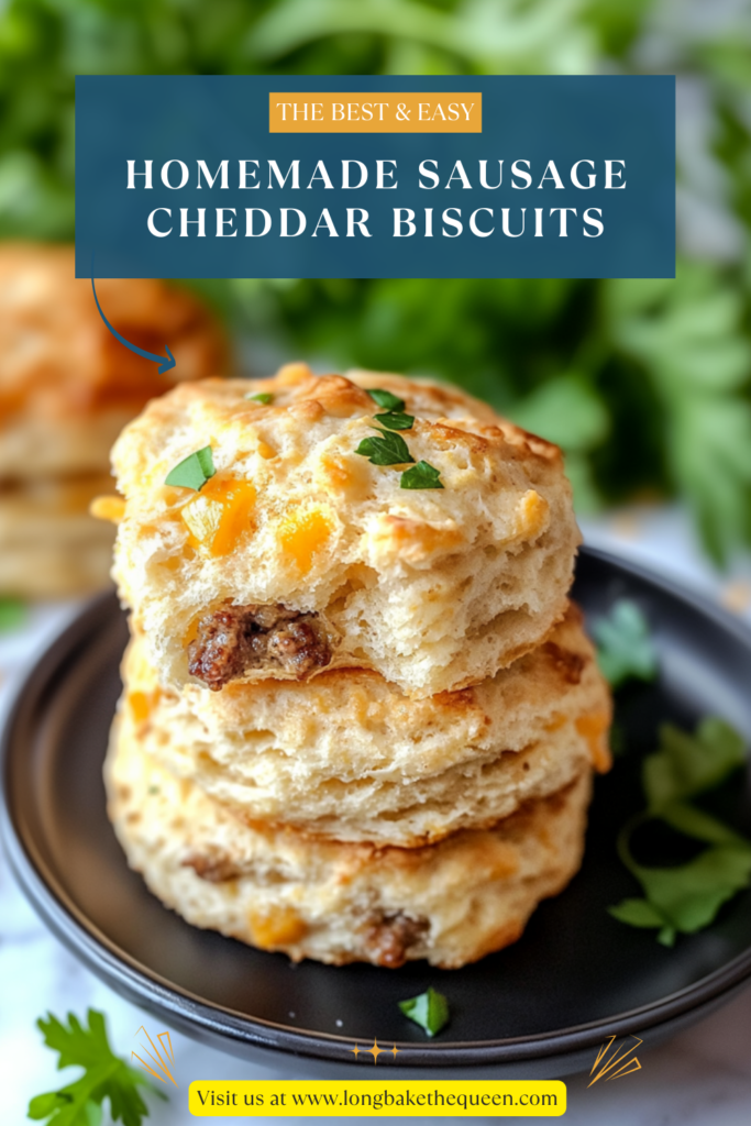 Homemade Sausage Cheddar Biscuits