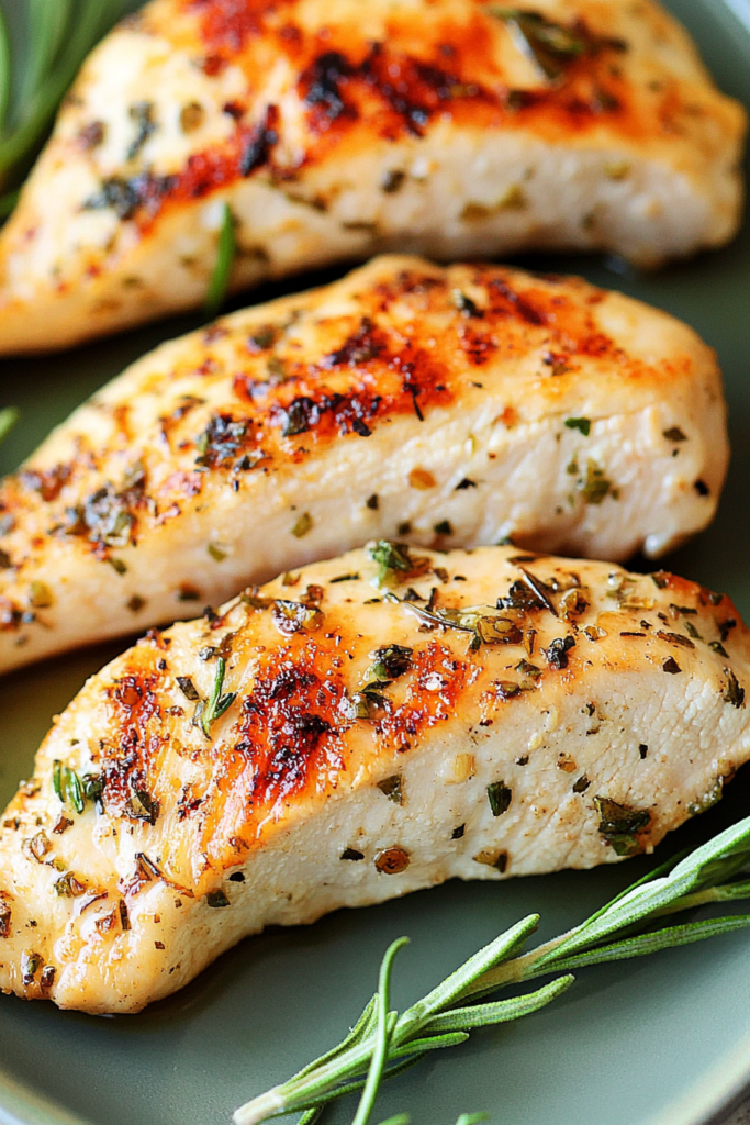 Sliced chicken breast with a golden crust, ready to serve for a simple meal
