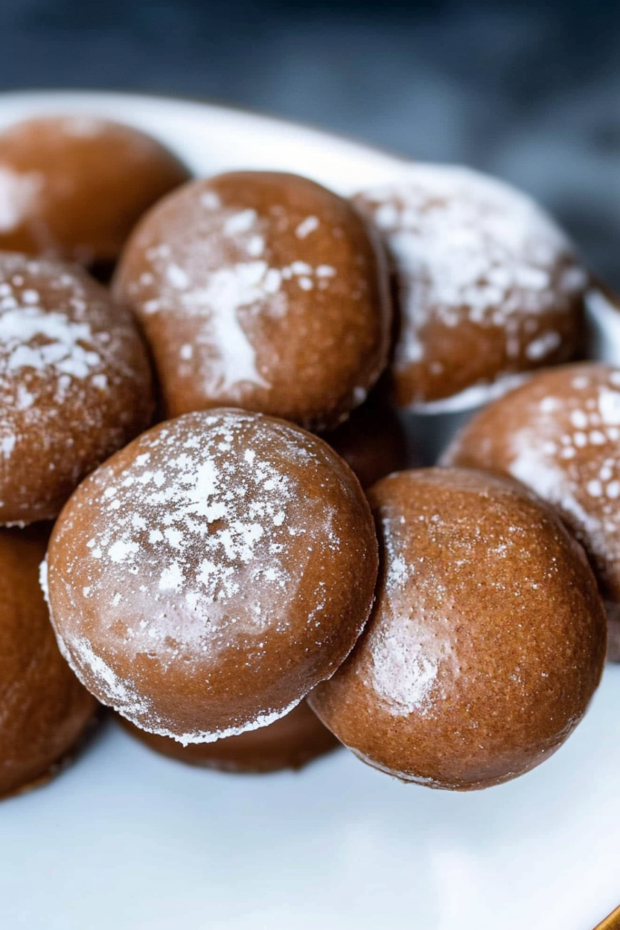 Homemade German Christmas spice cookies arranged on parchment paper with one cookie split to show texture.