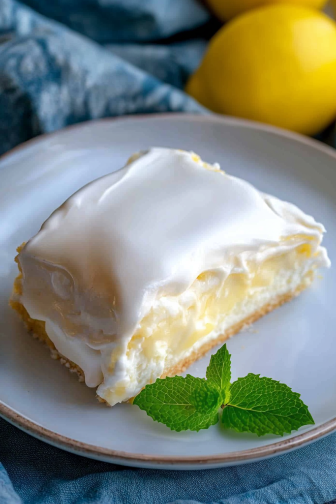 Refreshing layered lemon cream cake with a soft crust and smooth citrus filling.