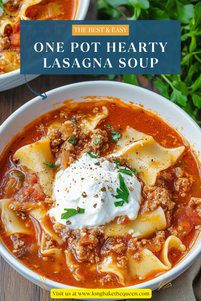One Pot Hearty Lasagna Soup