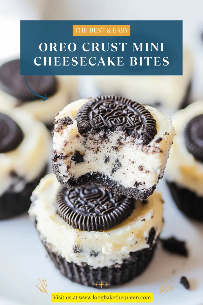 Oreo Crust Mini Cheesecake Bites