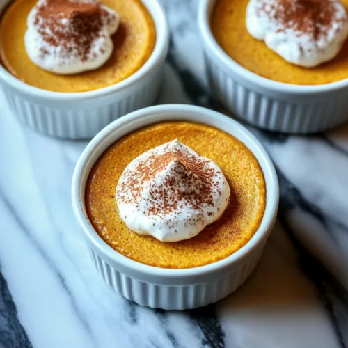 Silky baked custard topped with whipped cream and a light dusting of spice.