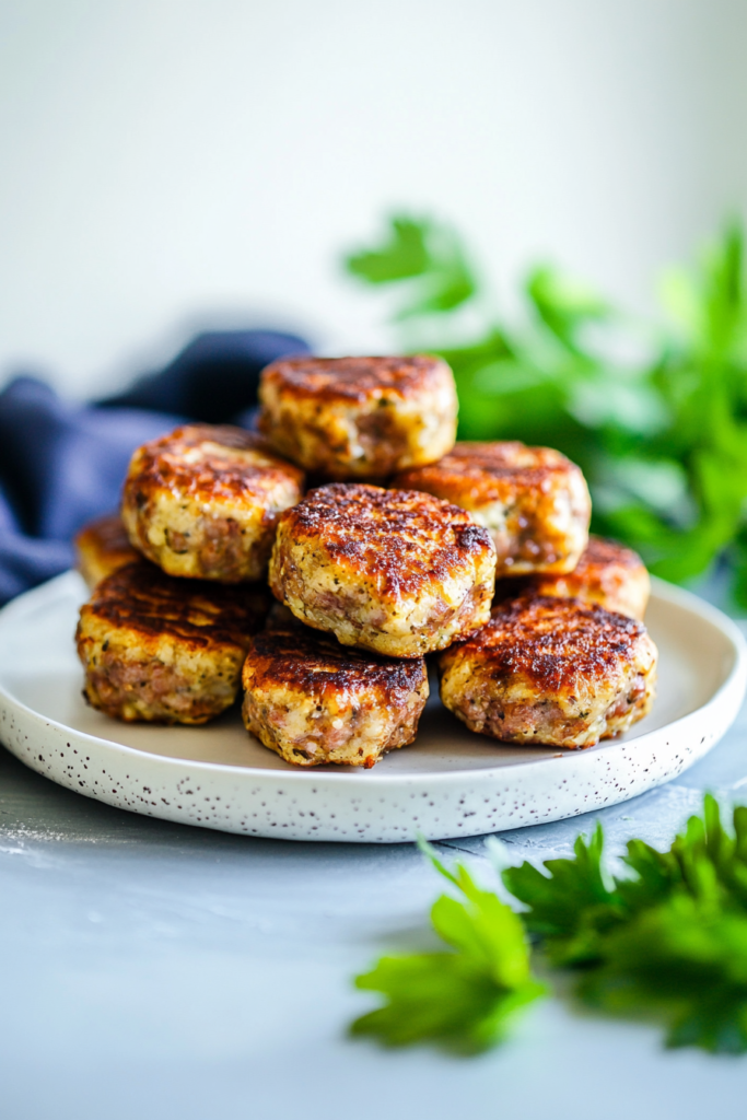 Homemade savory muffins arranged neatly, with visible bits of filling baked into the batter.
