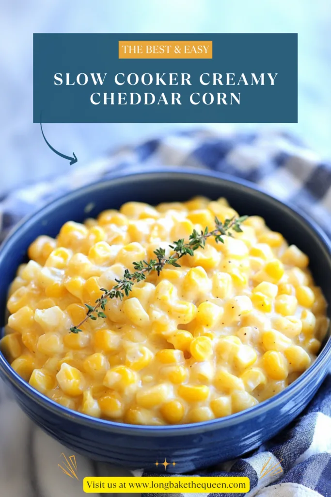 Slow Cooker Creamy Cheddar Corn
