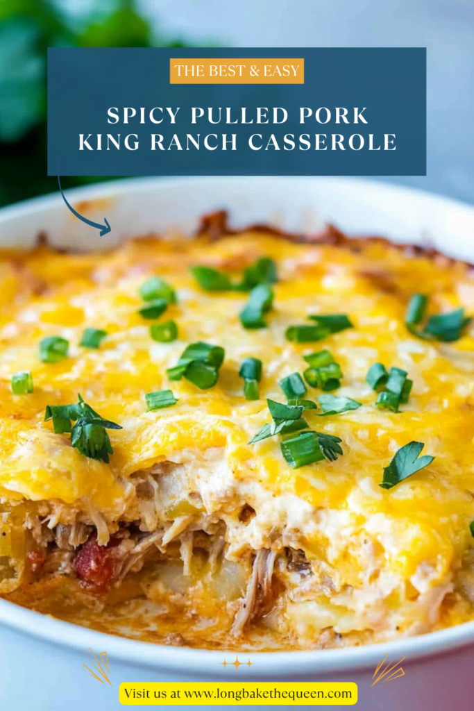 Spicy Pulled Pork King Ranch Casserole