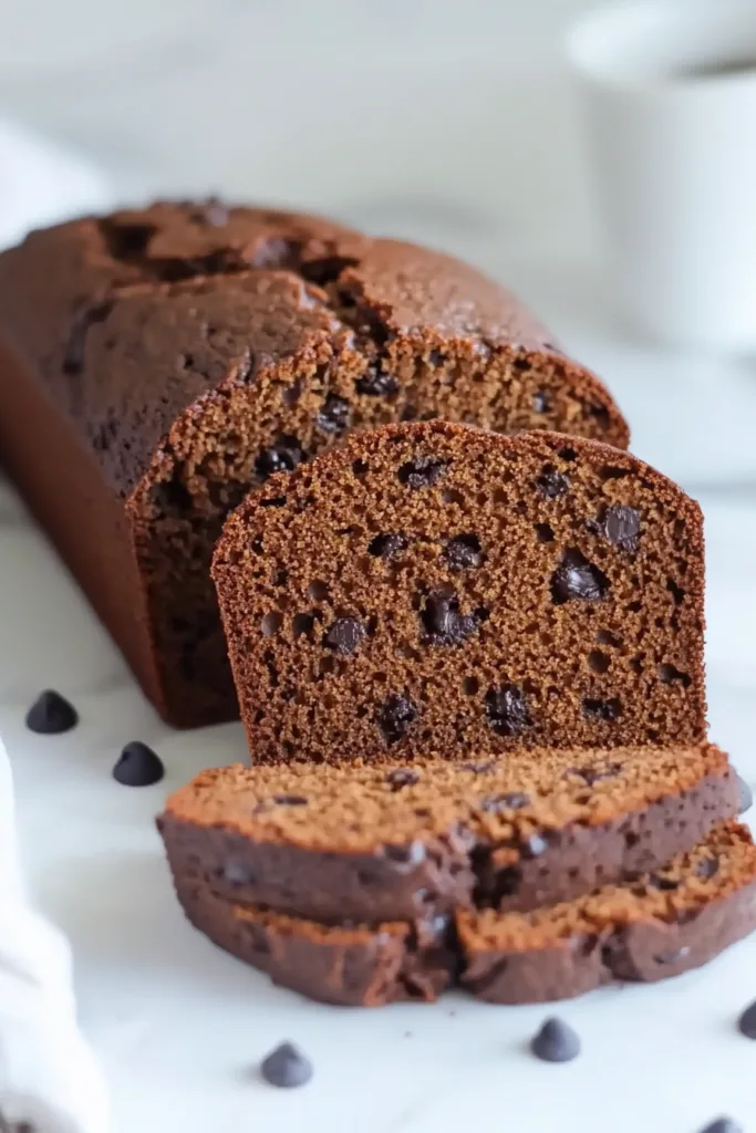 Close-up of dense brown bread showing rich texture and cracked crust.