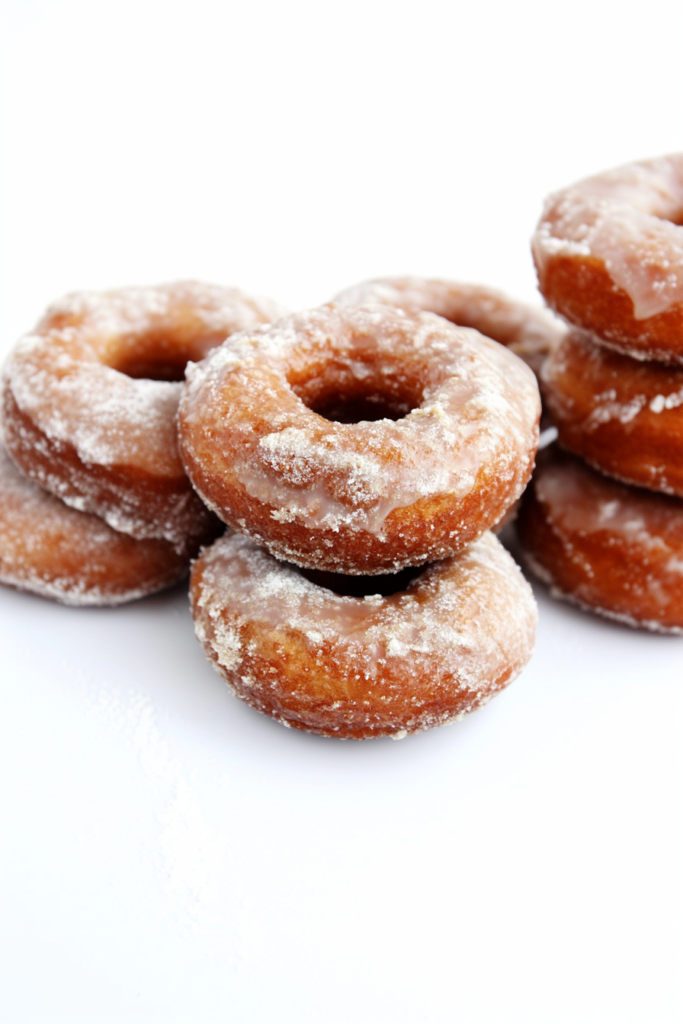 Freshly fried doughnuts dusted in cinnamon sugar and ready to serve