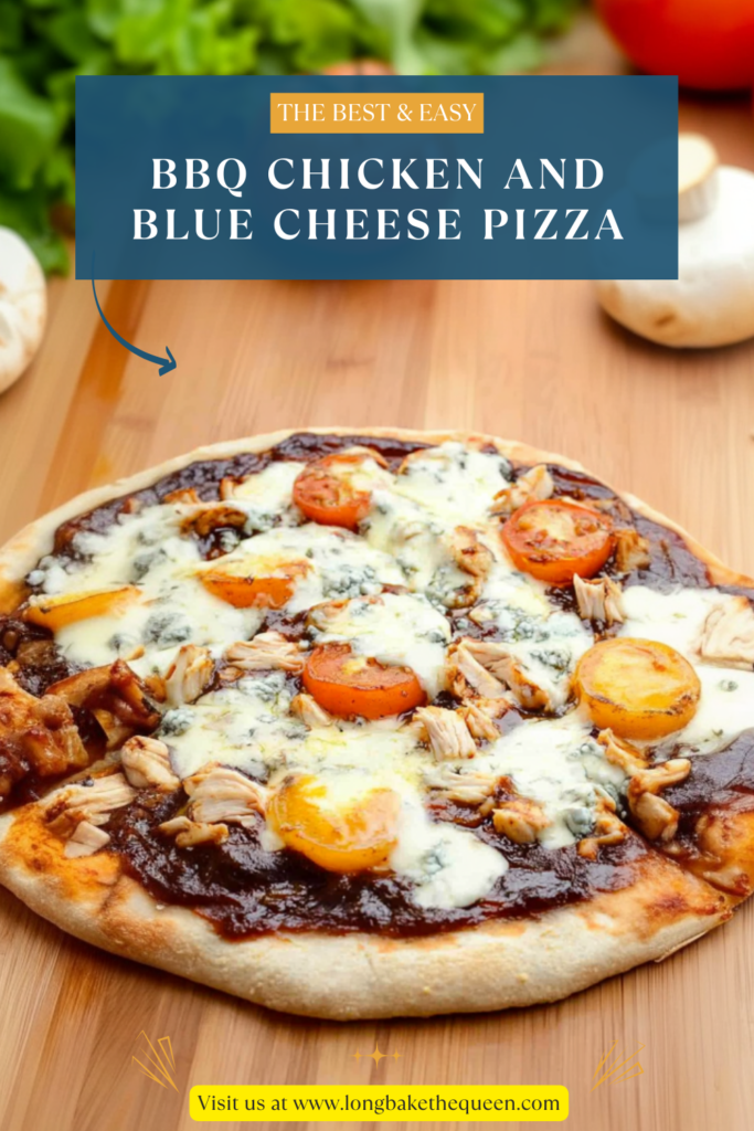 BBQ Chicken and Blue Cheese Pizza