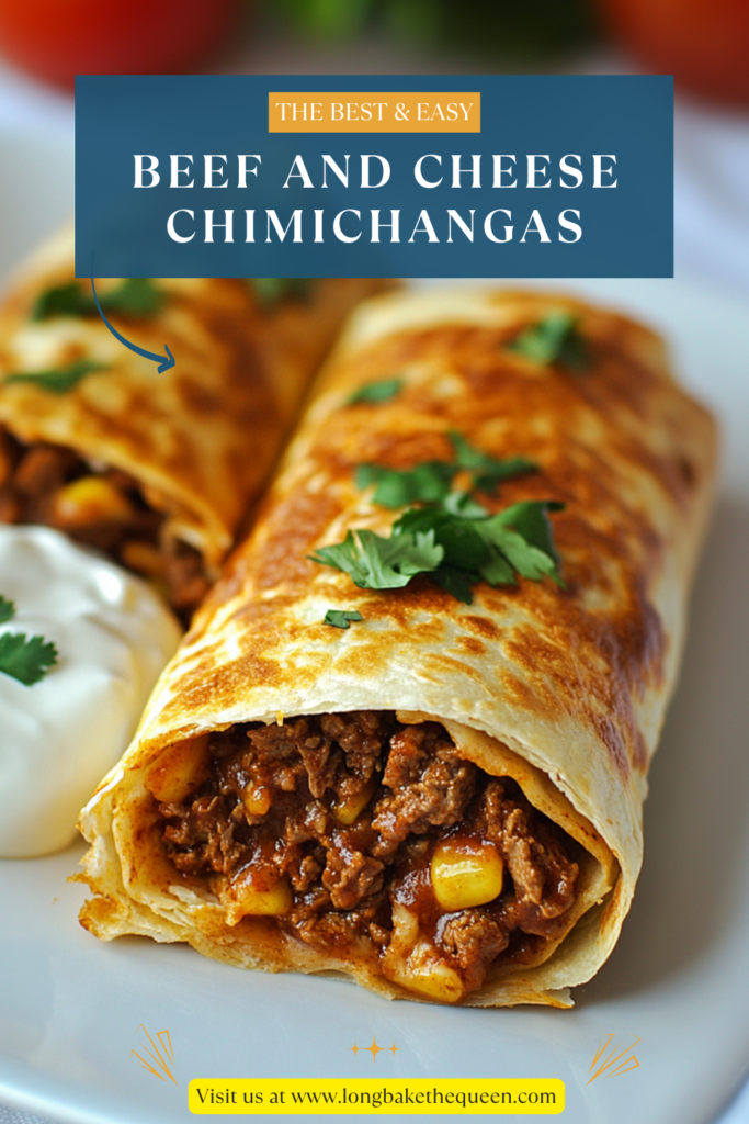 Beef and Cheese Chimichangas