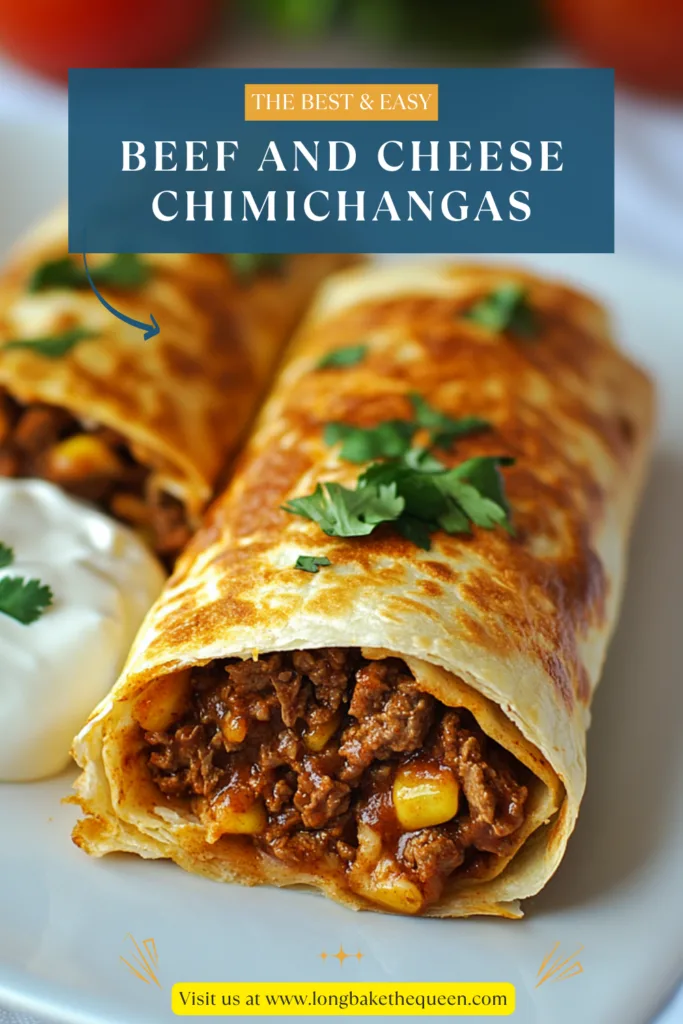 Beef and Cheese Chimichangas