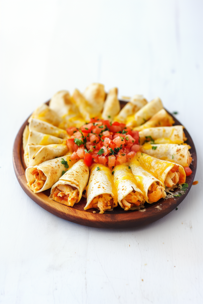 Final shot of Blooming Quesadilla Ring showing crisp edges and melted cheese center