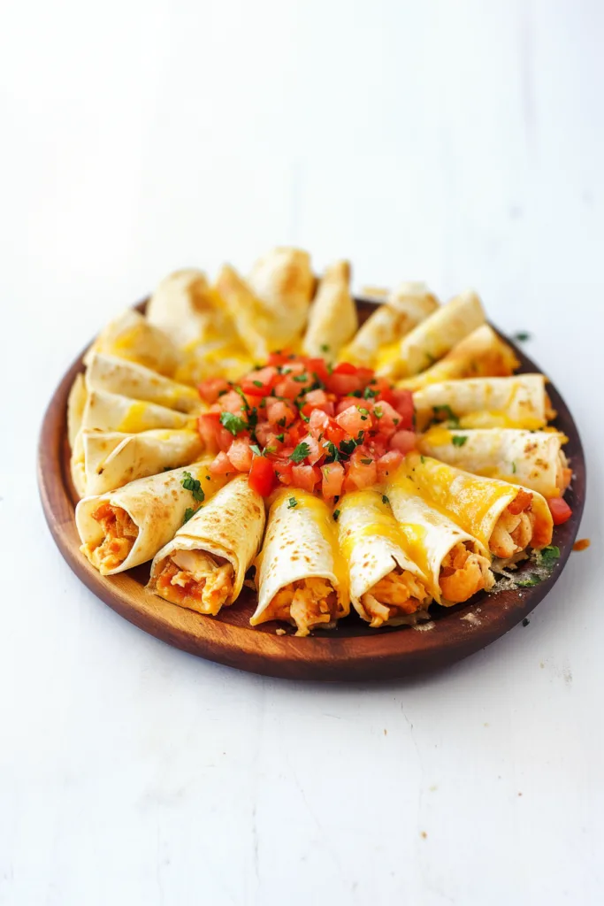 Final shot of Blooming Quesadilla Ring showing crisp edges and melted cheese center