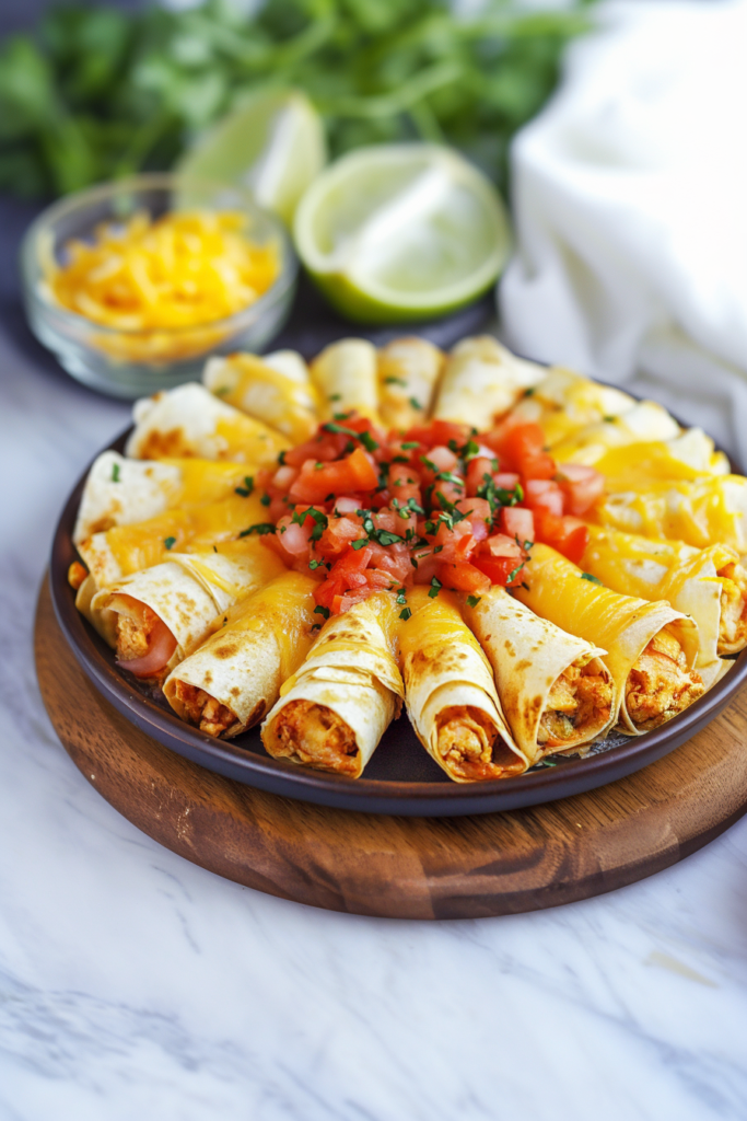 Blooming Quesadilla Ring baked to perfection, garnished with diced tomatoes and cilantro