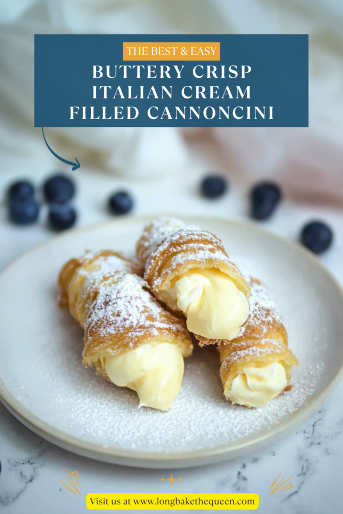 Buttery Crisp Italian Cream filled Cannoncini