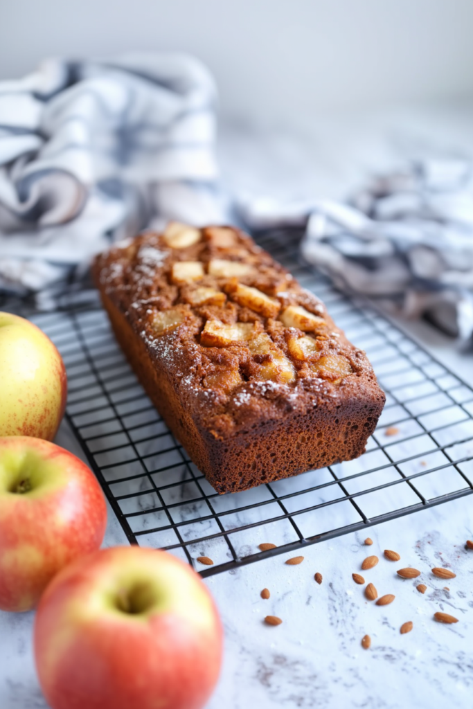Warm loaf highlighting its rich texture and lightly glazed surface.