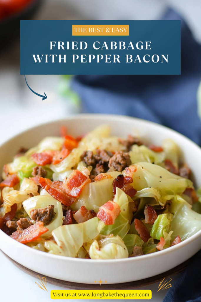 Fried Cabbage with Pepper Bacon