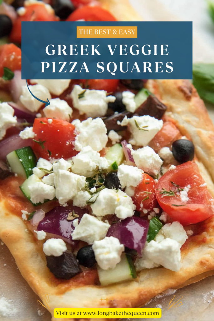 Greek Veggie Pizza Squares