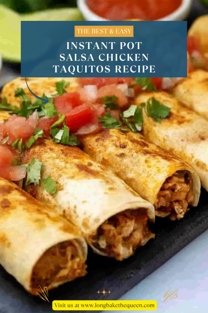 Instant Pot Salsa Chicken Taquitos Recipe