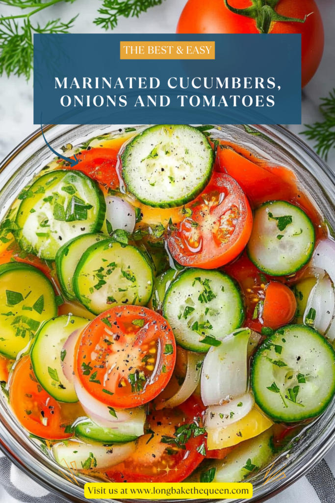 Marinated Cucumbers, Onions and Tomatoes