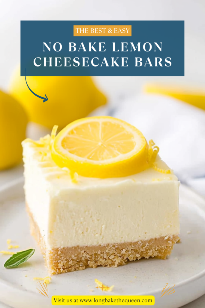 No Bake Lemon Cheesecake Bars