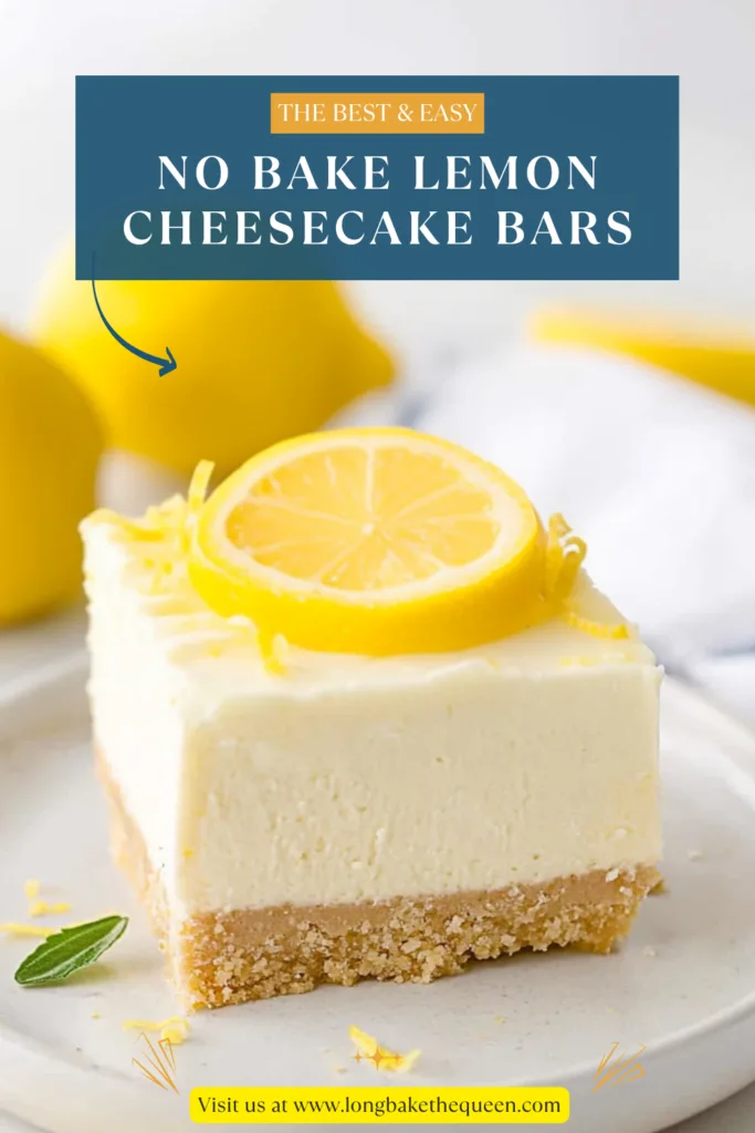 No Bake Lemon Cheesecake Bars