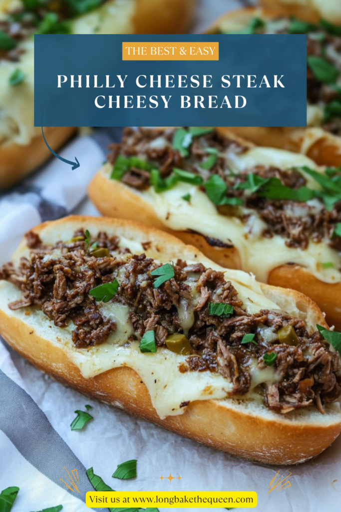 Philly Cheese Steak Cheesy Bread