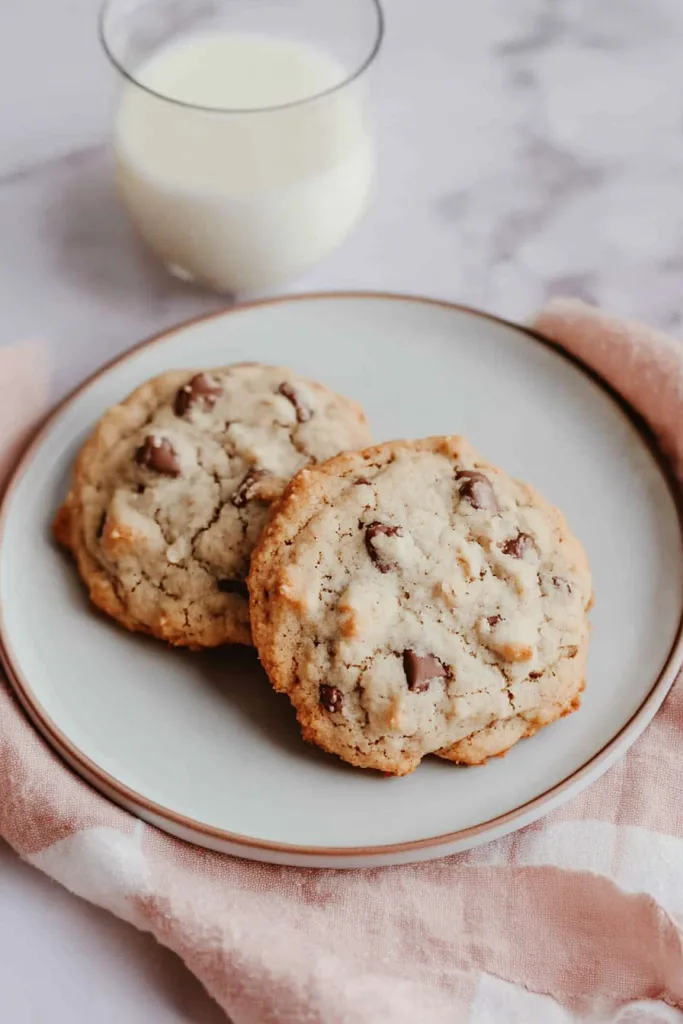 Bakery-style chocolate chip cookies served warm with a tender center.
