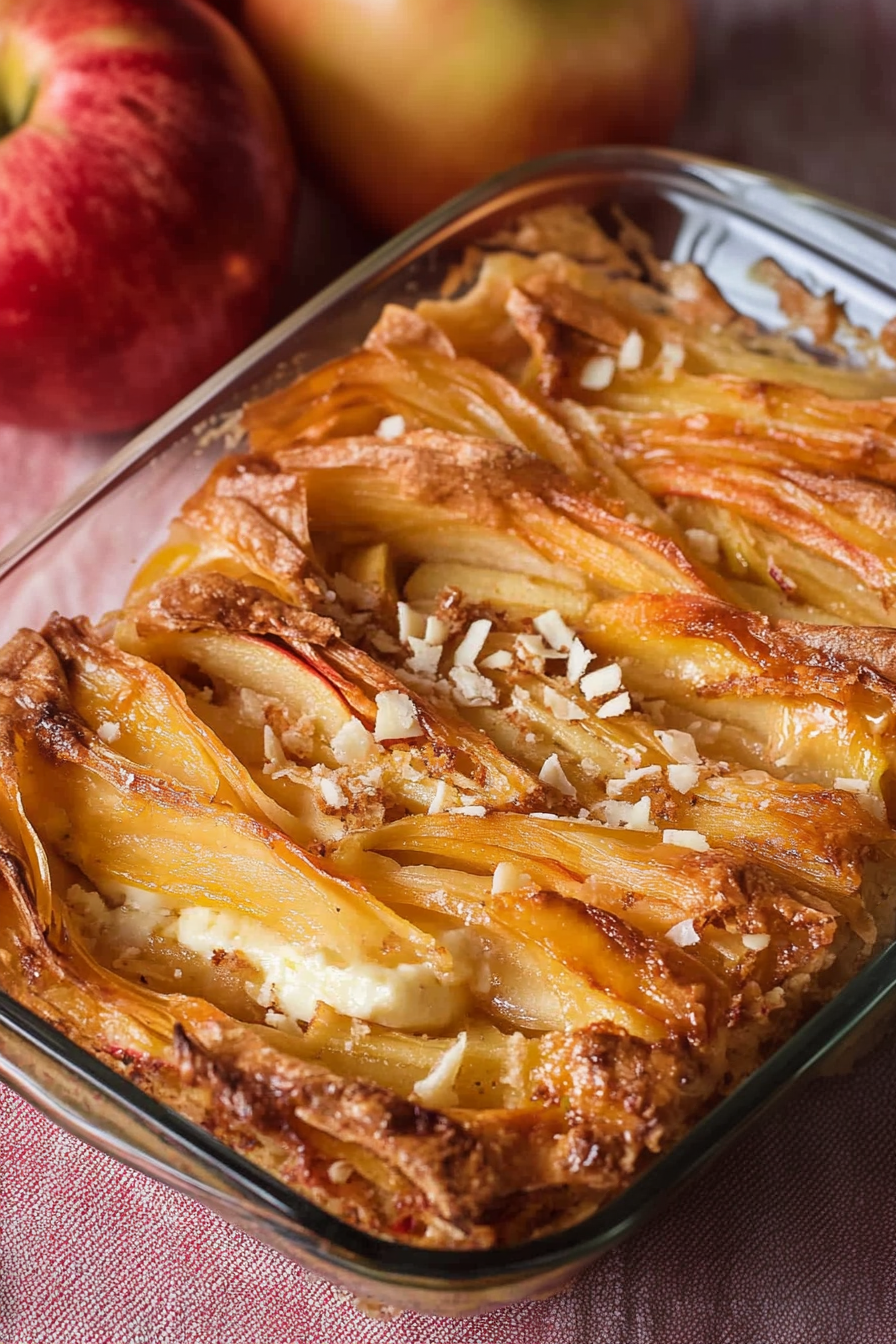 Golden, flaky phyllo layers baked with gooey brie and apple slices, served fresh from the oven.