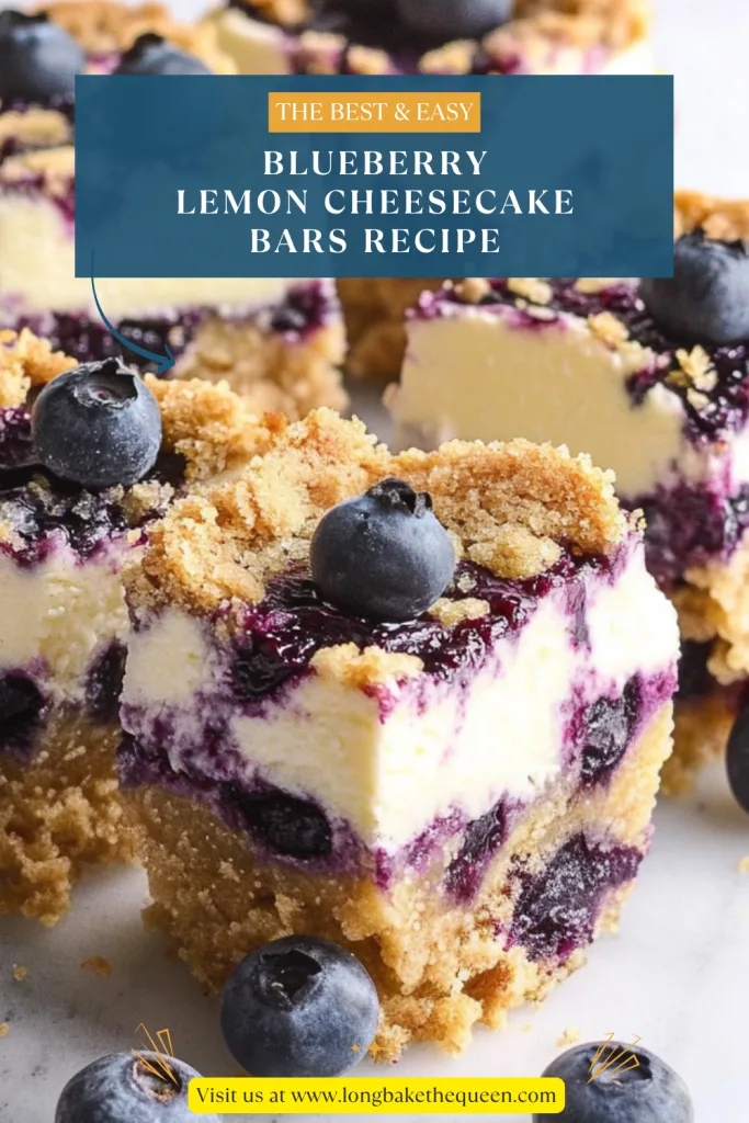 Blueberry Lemon Cheesecake Bars Recipe