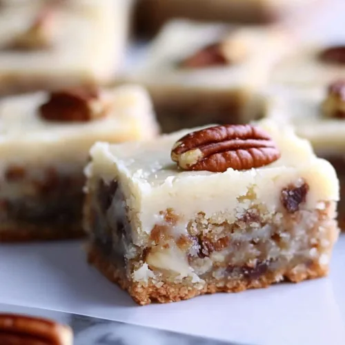 Batch of homemade bars highlighting texture contrast between crust and topping.
